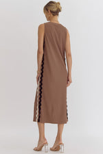 In A Dream Rickrack Dress in Mocha