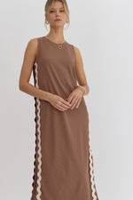 In A Dream Rickrack Dress in Mocha