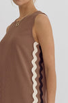 In A Dream Rickrack Dress in Mocha