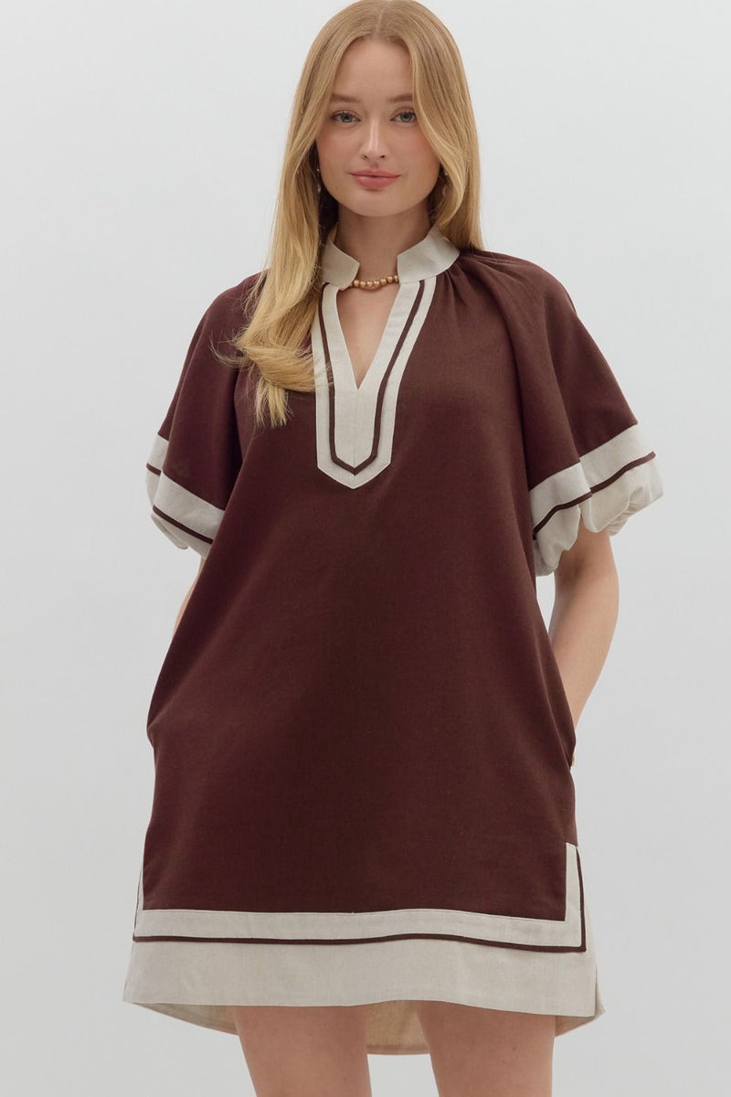 Martini Muse Dress in Chocolate
