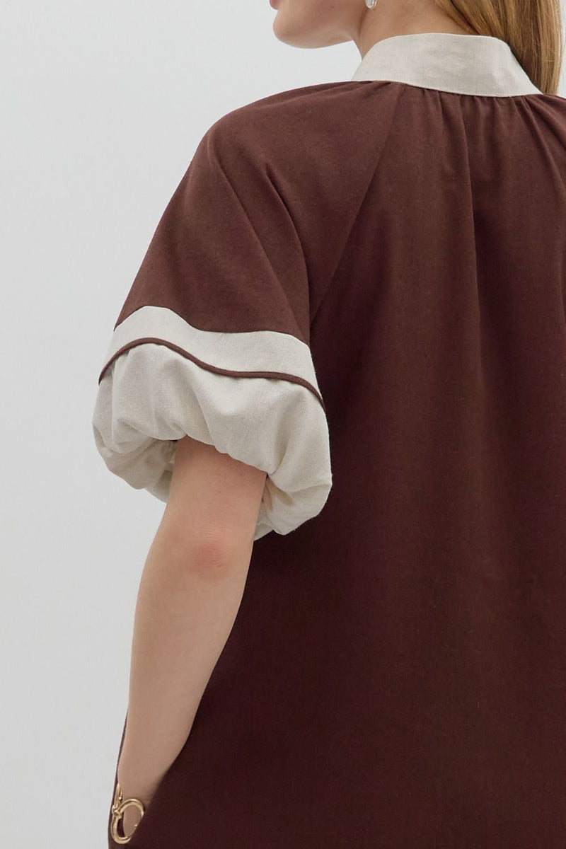 Martini Muse Dress in Chocolate