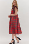 The Holly Jolly Plaid Midi Dress