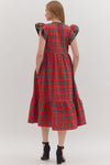 The Holly Jolly Plaid Midi Dress