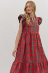 The Holly Jolly Plaid Midi Dress