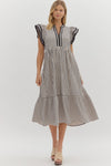 Let Me Know Midi Dress in Black