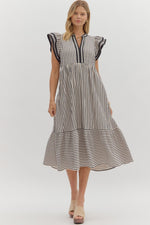 Let Me Know Midi Dress in Black