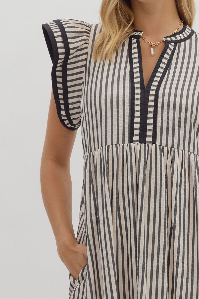 Let Me Know Midi Dress in Black