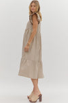 Let Me Know Midi Dress in Brown