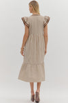 Let Me Know Midi Dress in Brown