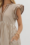 Let Me Know Midi Dress in Brown
