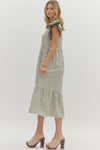 Let Me Know Midi Dress in Hunter Green