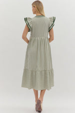 Let Me Know Midi Dress in Hunter Green