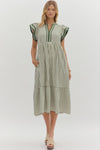Let Me Know Midi Dress in Hunter Green