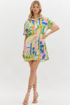 Off To Paradise Print Dress