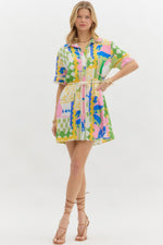 Off To Paradise Print Dress