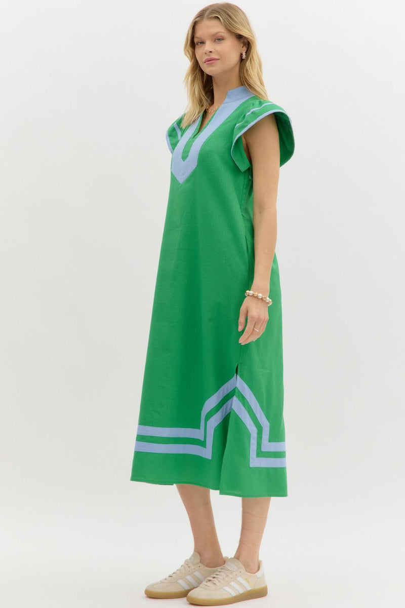 Southern Elegance Dress in Green