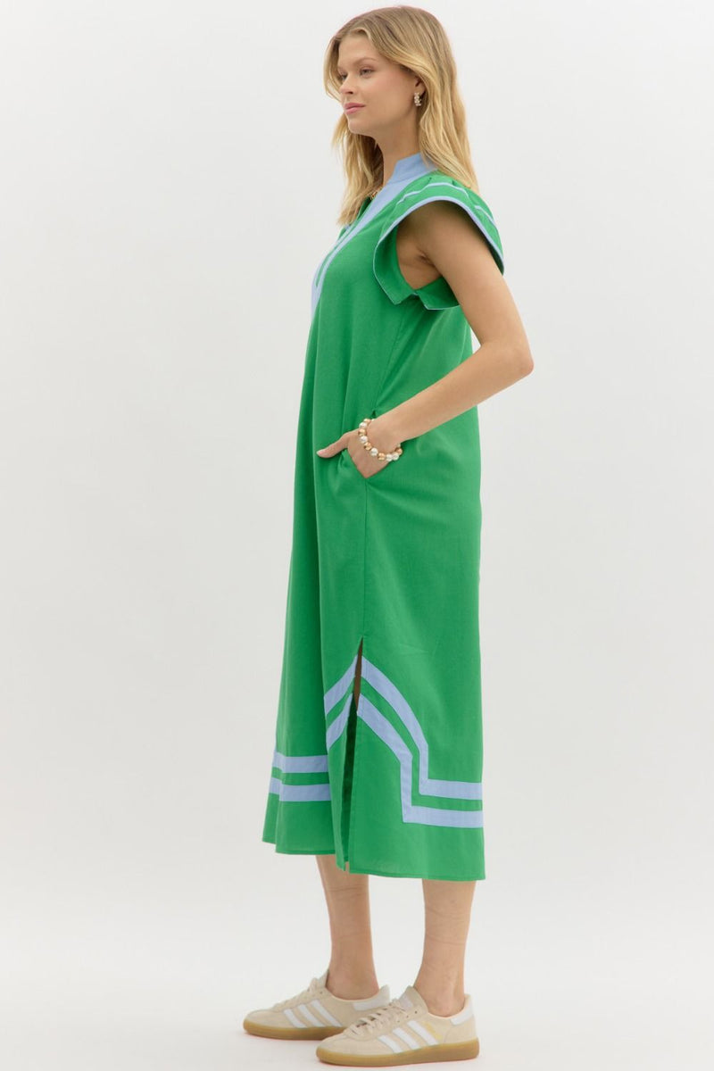 Southern Elegance Dress in Green