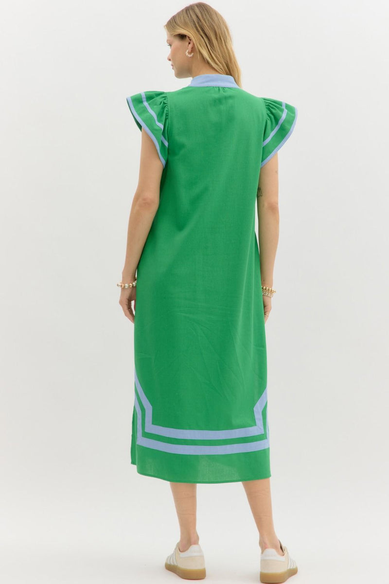 Southern Elegance Dress in Green