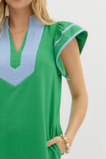 Southern Elegance Dress in Green