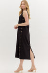 Keep It Going Midi Dress in Black