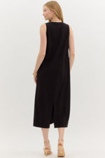 Keep It Going Midi Dress in Black