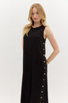 Keep It Going Midi Dress in Black