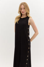 Keep It Going Midi Dress in Black