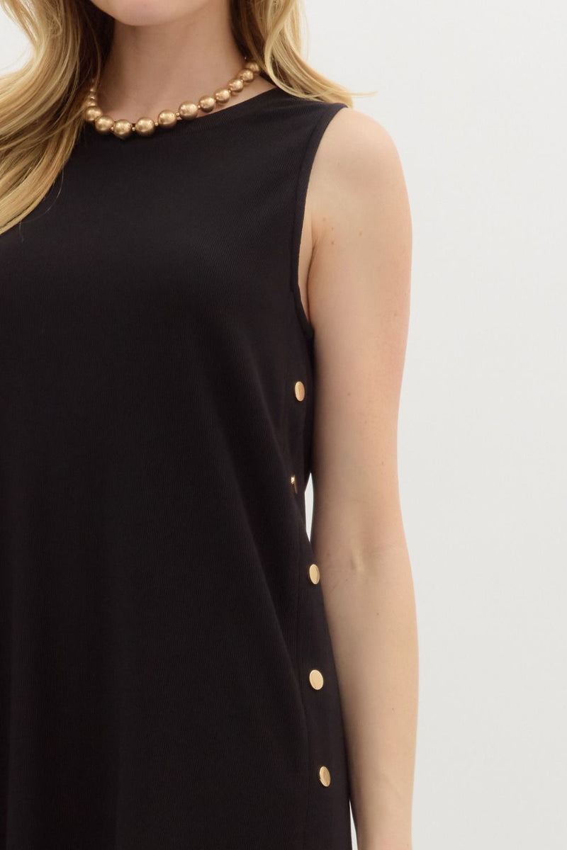 Keep It Going Midi Dress in Black