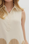 Soft Charm Colorblock Dress in Brown