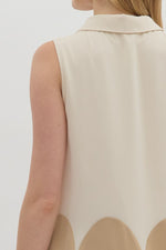 Soft Charm Colorblock Dress in Brown