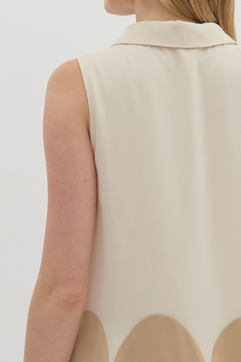 Soft Charm Colorblock Dress in Brown