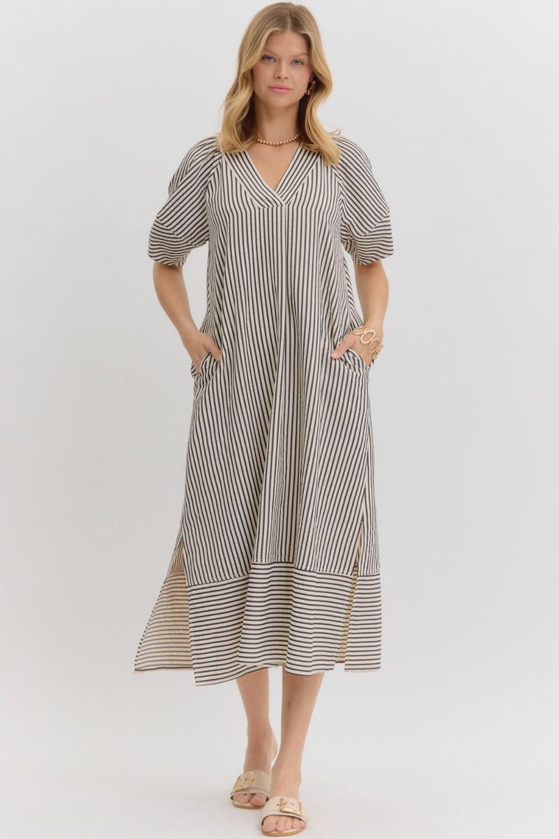 Always The One Midi Dress in Black