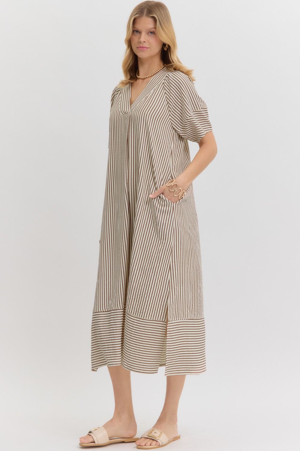 Always The One Midi Dress in Brown