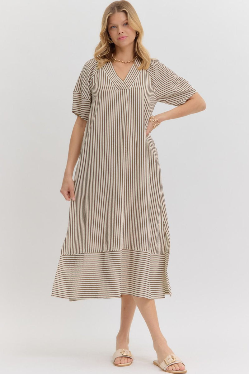 Always The One Midi Dress in Brown