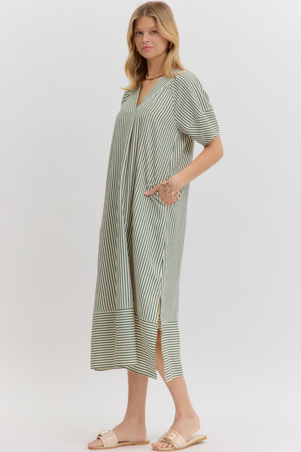 Always The One Midi Dress in Hunter Green