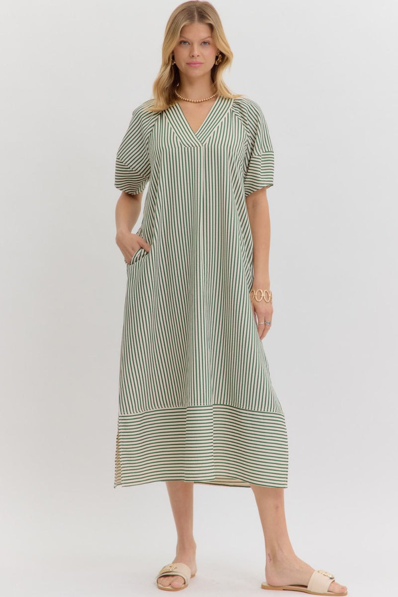 Always The One Midi Dress in Hunter Green