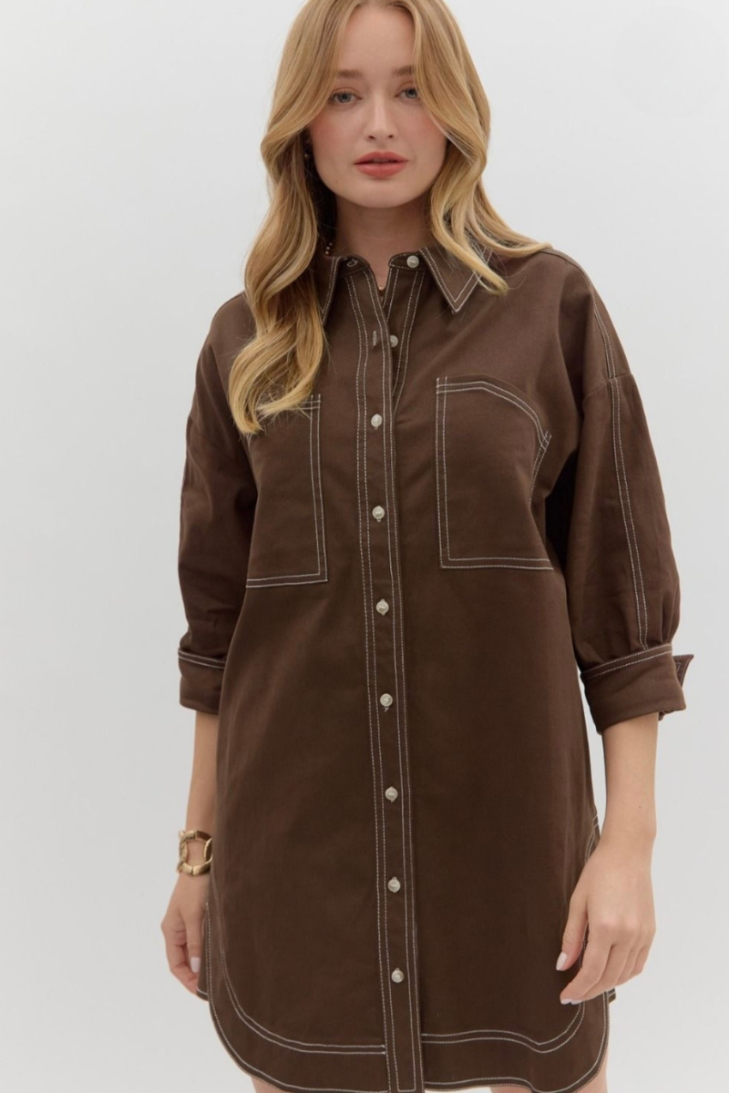 Sweet Simple Truth Dress in Chocolate