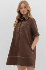 Just The Way It Goes Dress in Brown