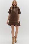Just The Way It Goes Dress in Brown