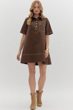 Just The Way It Goes Dress in Brown