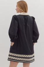 The Margot Puff Sleeve Dress in Black