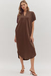 The Harper Midi Dress in Espresso