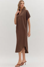 The Harper Midi Dress in Espresso