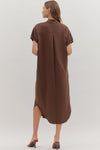 The Harper Midi Dress in Espresso