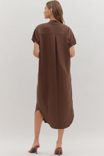 The Harper Midi Dress in Espresso