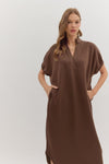 The Harper Midi Dress in Espresso