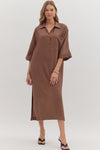 The Margot Caftan Dress in Brown