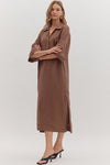 The Margot Caftan Dress in Brown
