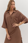 The Margot Caftan Dress in Brown