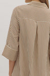 The Brooks Striped Maxi Dress in Camel